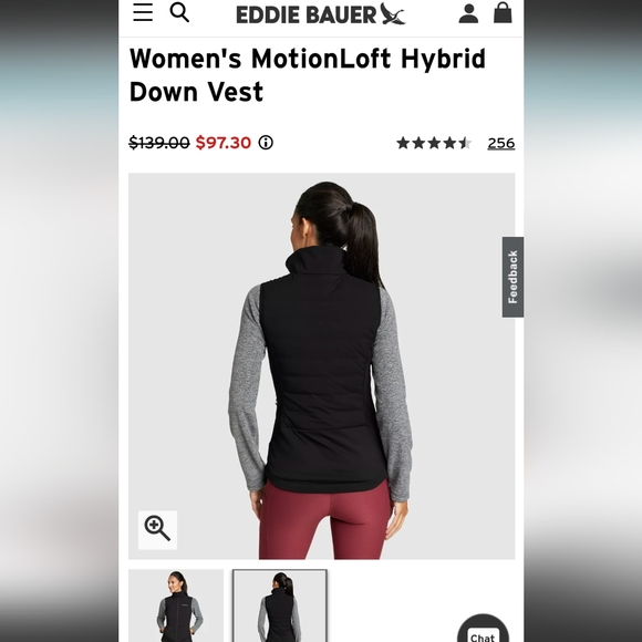 EDDIE BAUER MOTIONLOFT BLACK HYBRID VEST, NEW, WOMENS LARGE - Picture 5 of 14